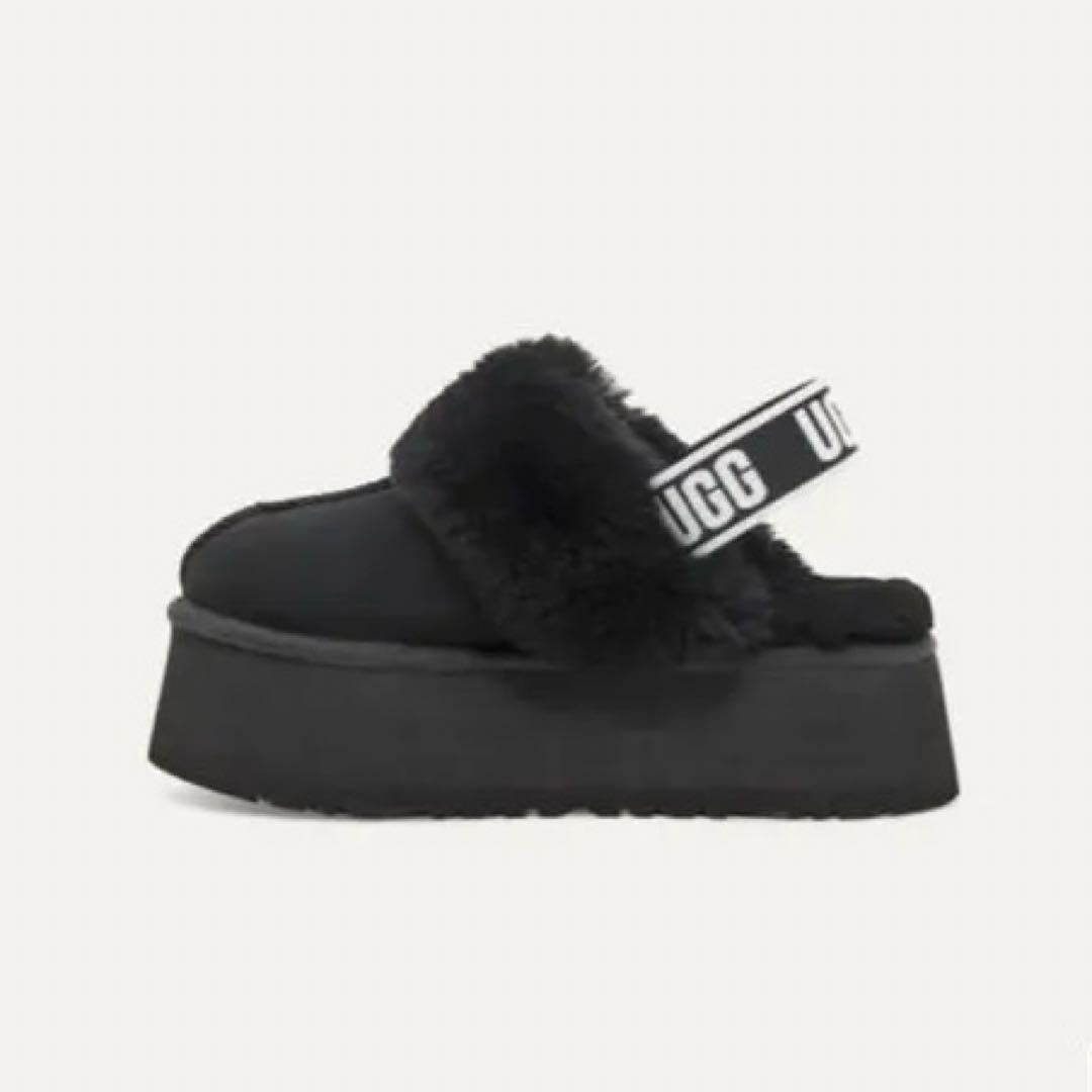 UGG Funkette ブラックスライドサンダル