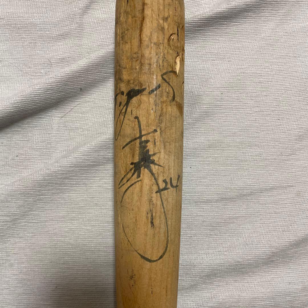 阪神タイガース #24 桧山進次郎 直筆サイン入りバット 実使用 MIZUNO製