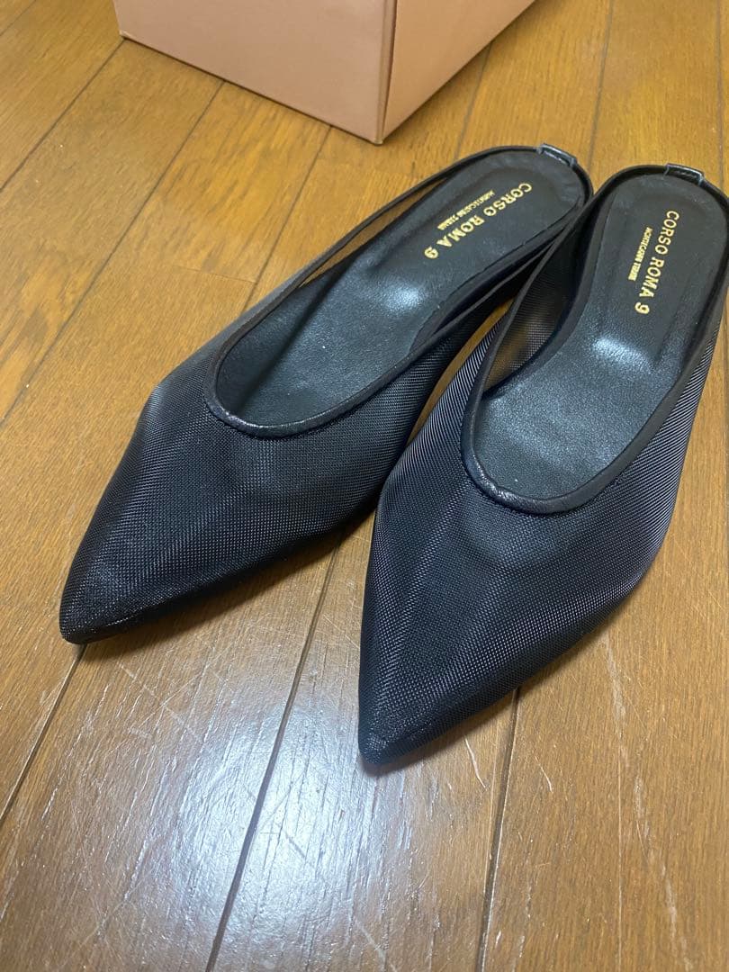 CORSO ROMA 9 TINA2720 ブラック ミュール　プラージュ