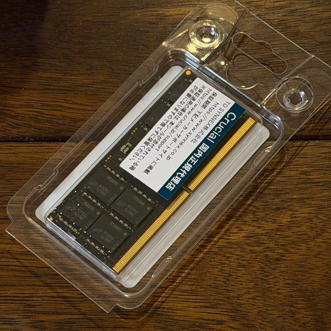 Crucial 32GB DDR5-5600 SO-DIMM メモリー　1枚