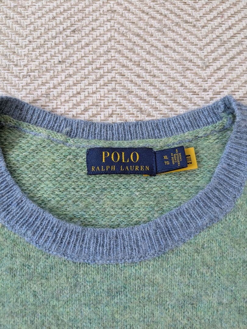 高級ライン♡ラルフローレン　ふわふわパターンカラーウールニットセーター　カラフル