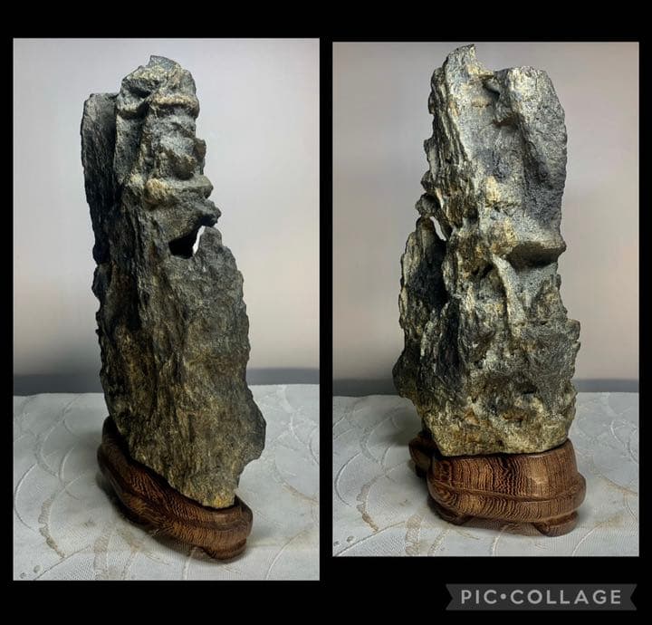 佐治川石 ウブ 桐箱付  『清風明月』  横15×高29.5(cm)