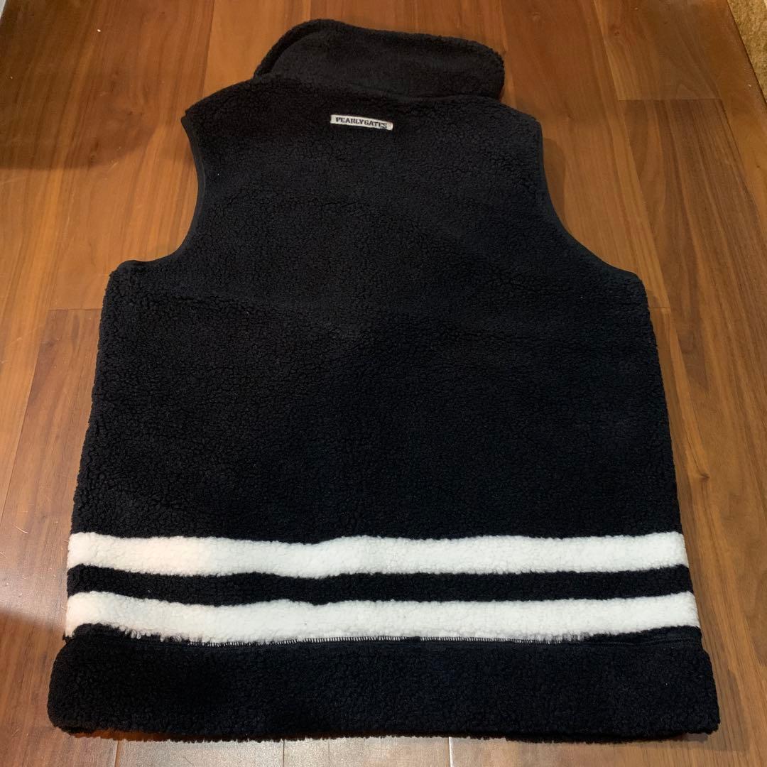 パーリーゲイツ　メンズゴルフウェア　ボアベスト　ブラック　5