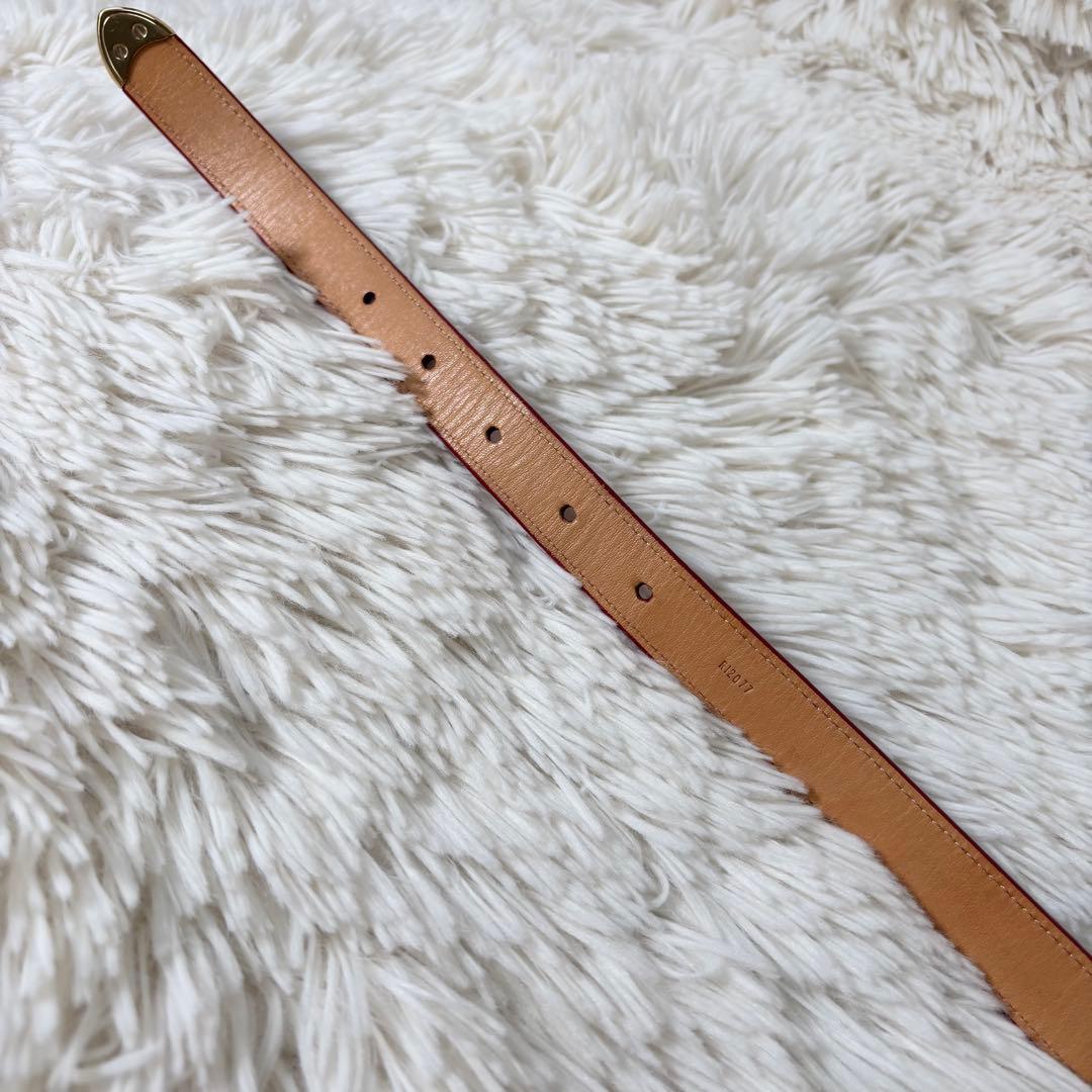 【正規品】ルイヴィトン　ベルト　モノグラム　ヴェルニ　エナメル　赤