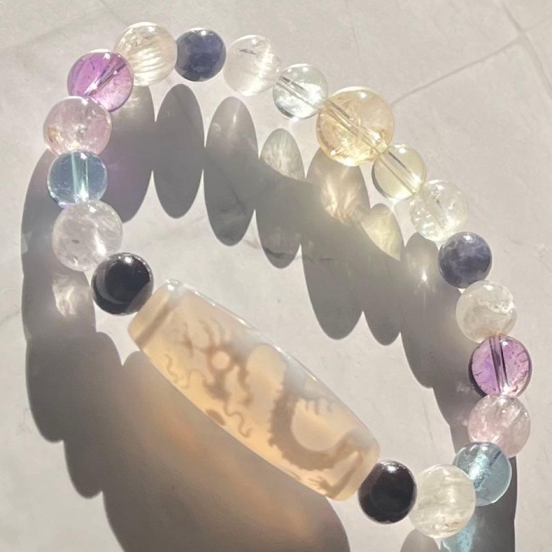 【双龍戯珠天珠】福徳円満✨大開運の極み✨七つの宝珠を携えた奇跡天珠✨心願成就✨