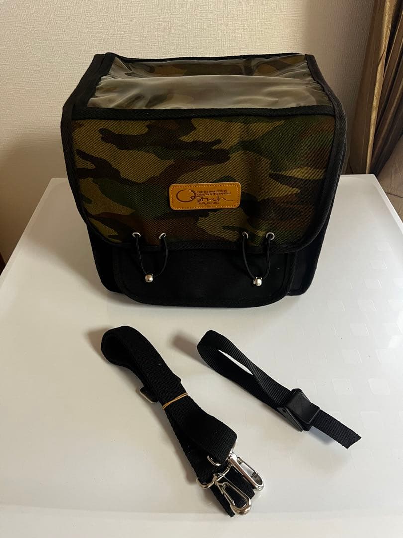 希少迷彩色オーストリッチ　帆布フロントバック