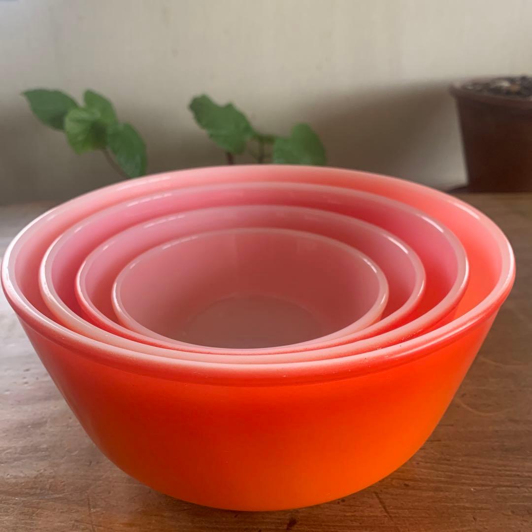 希少　ファイヤーキング　ミキシングボウルセット入れ子　4個