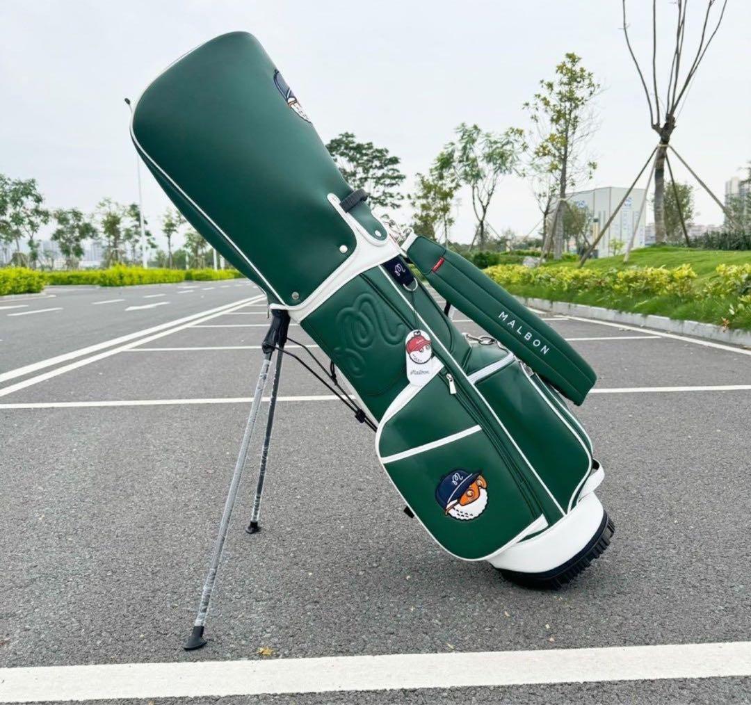 【即発送】Malbonマルボンゴルフ キャディバッグスタンド式 男女兼用グリーン
