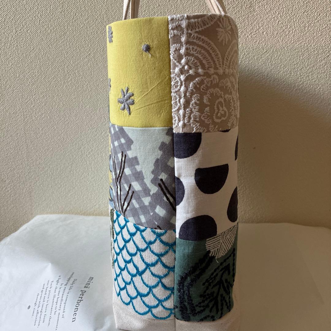 ミナペルホネン 生地使用　ballade パッチワークお散歩トートバッグ