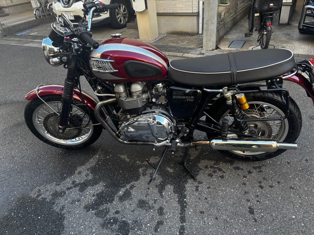 シーシーバーセット売り　トライアンフ　空冷ボンネビル　大和ステンレス　小音量