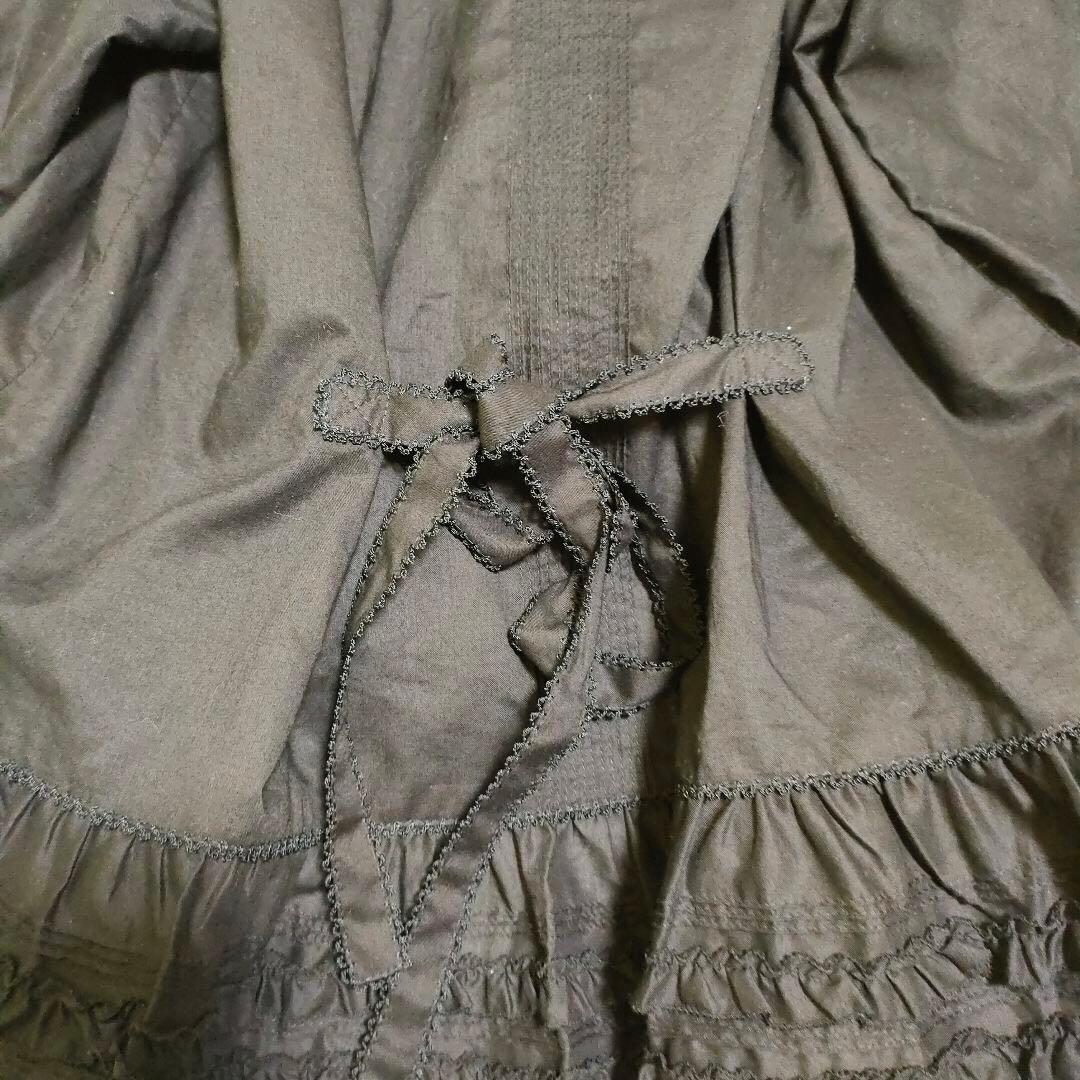 【24年】美品 PINK HOUSE リボンモチーフ使いフリルオーバーブラウス