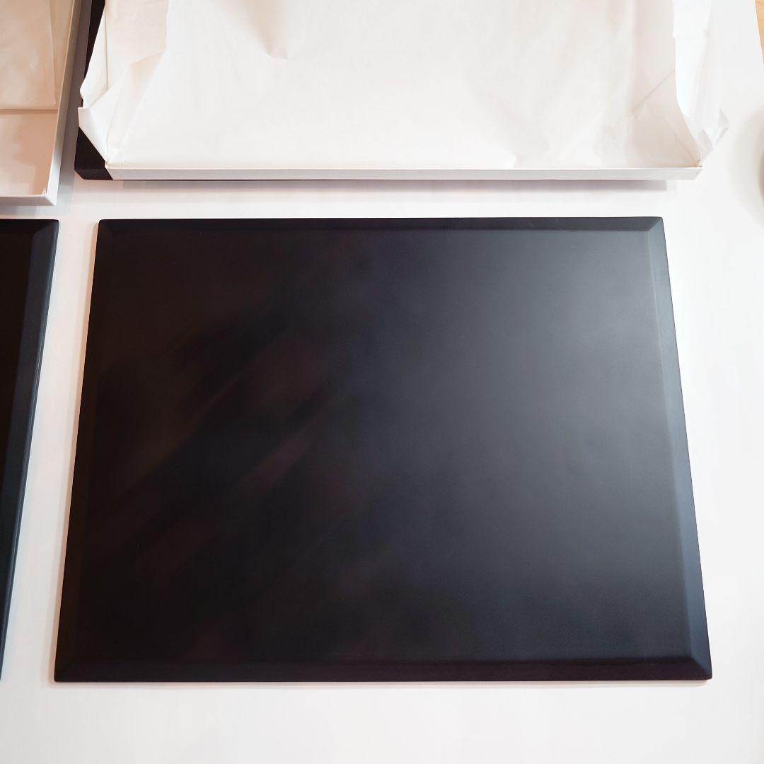 新品未使用 折敷 43cm 乾漆 漆器 2枚セット 長角フラットプレイスマット