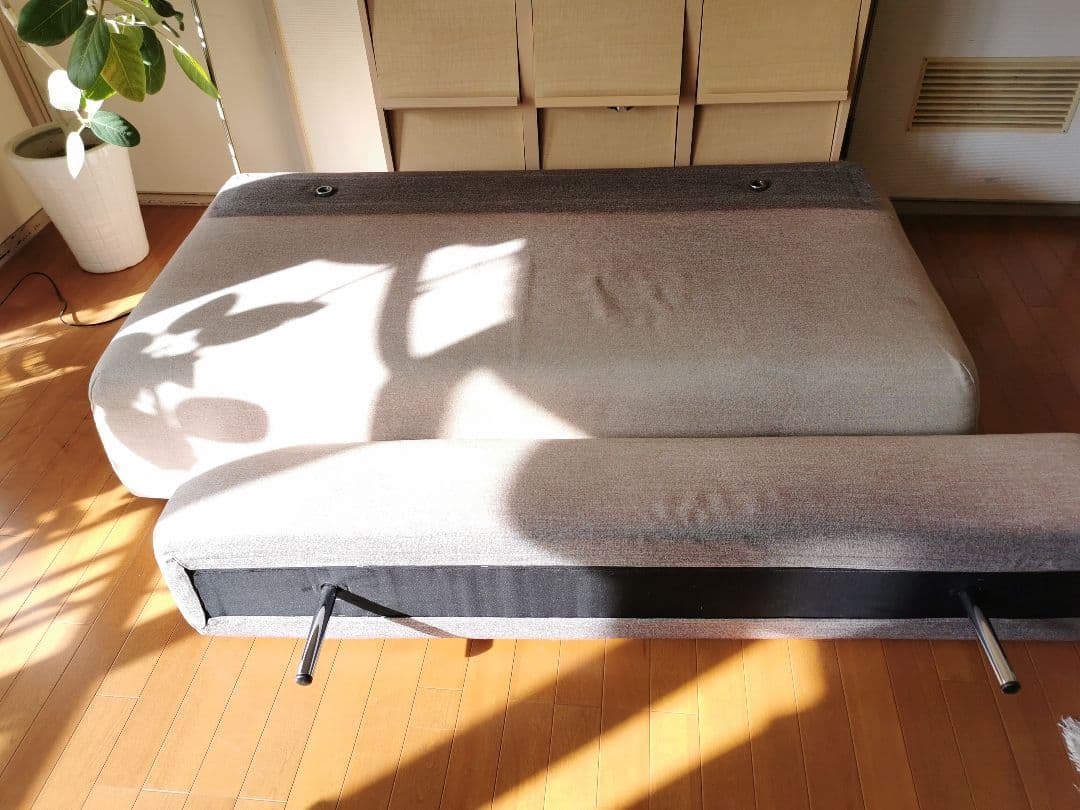 Francfranc 3人掛け ソファベッド グレー たのメル便