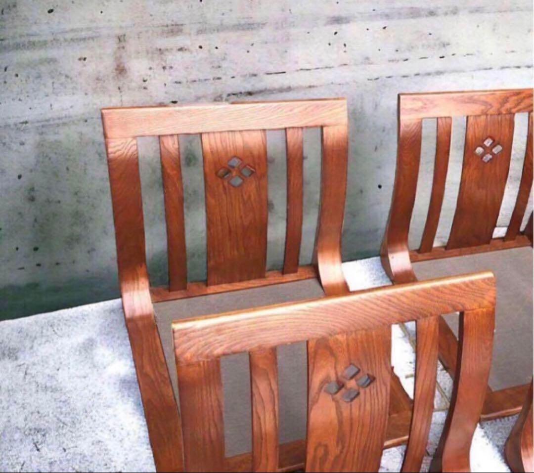 hikari 光製作所 曲木 座椅子 4脚セット/モダン　昭和レトロ　椅子