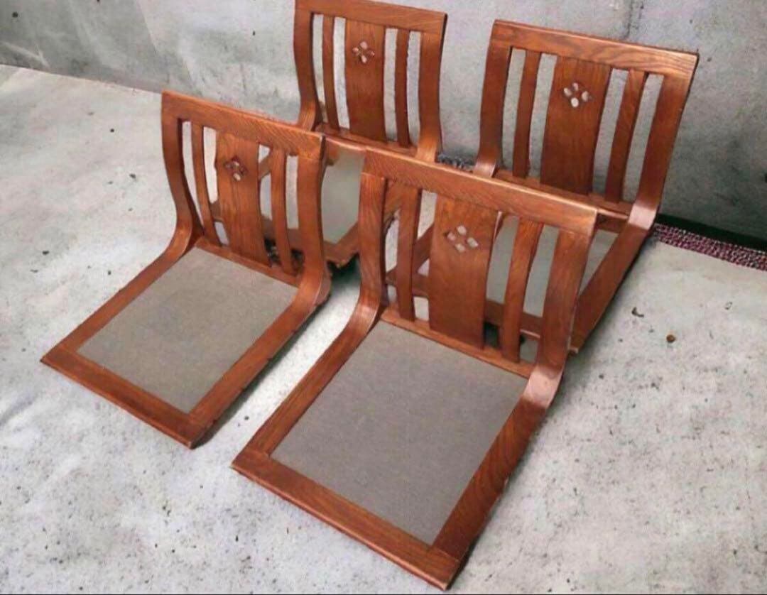 hikari 光製作所 曲木 座椅子 4脚セット/モダン　昭和レトロ　椅子