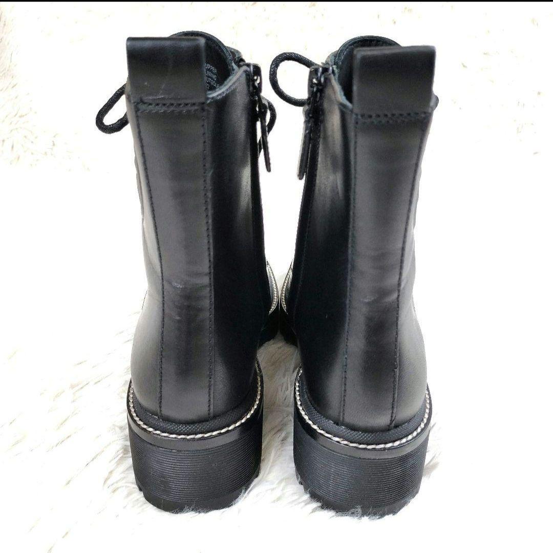 【美品】トリーバーチ ミラー 50 レザー ラグソール ブーティ 23.0cm