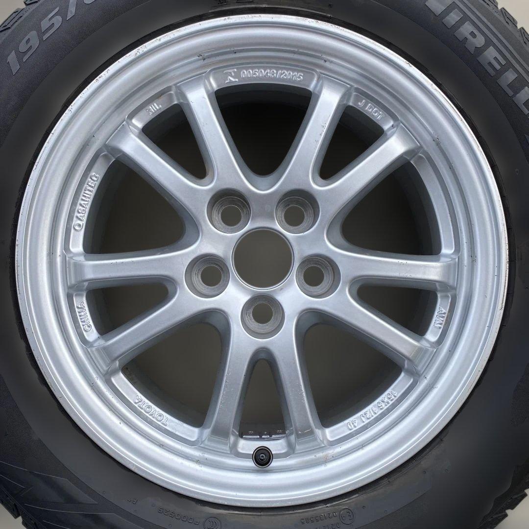 中古溝ありピレリスタッドレスセット50系プリウス195/65R15 送料無料