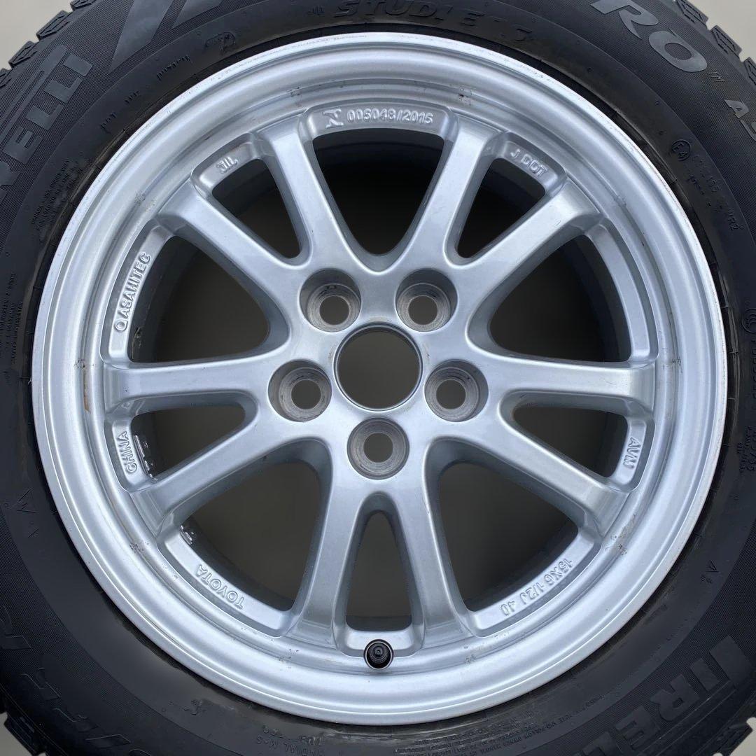 中古溝ありピレリスタッドレスセット50系プリウス195/65R15 送料無料