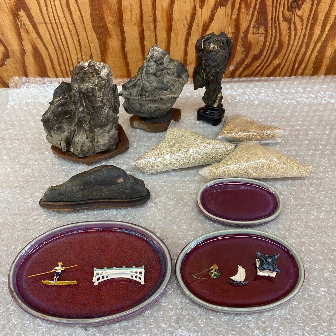 盆石　モチーフ　伝統工芸品　盆栽盆皿　 盆栽 盆石 鑑賞石 天然石 小品