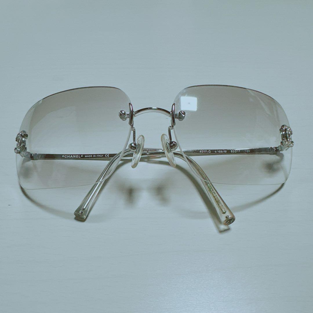 美品 CHANEL シャネル リムレスサングラス 美品 ココマーク