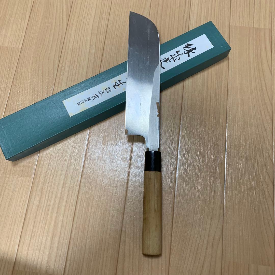 正本　総本店　鎌形　薄刃包丁　8寸