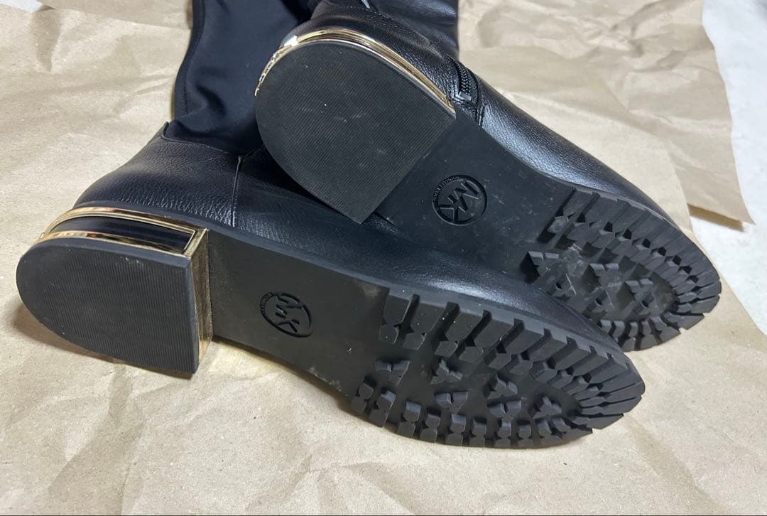 す*え様 MKロゴ ロングブーツ ブラック　美品