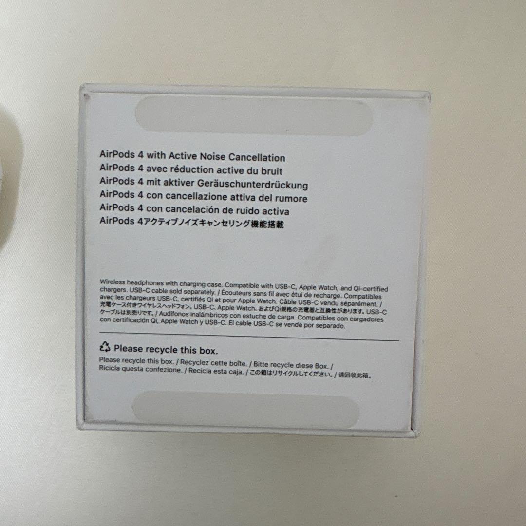 AirPods 4 ANC搭載 ノイズキャンセリング 本体 ホワイト 箱付き
