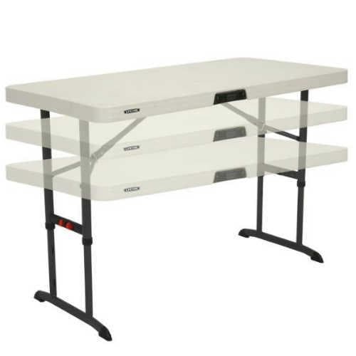 LIFETIME 折り畳みテーブル 4人用 ライフタイム 高さ3段階調節可能