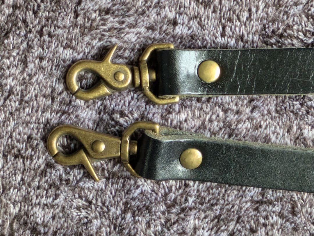 CLEDRAN 　丸型　2WAY ブラック レザー ショルダーバッグ