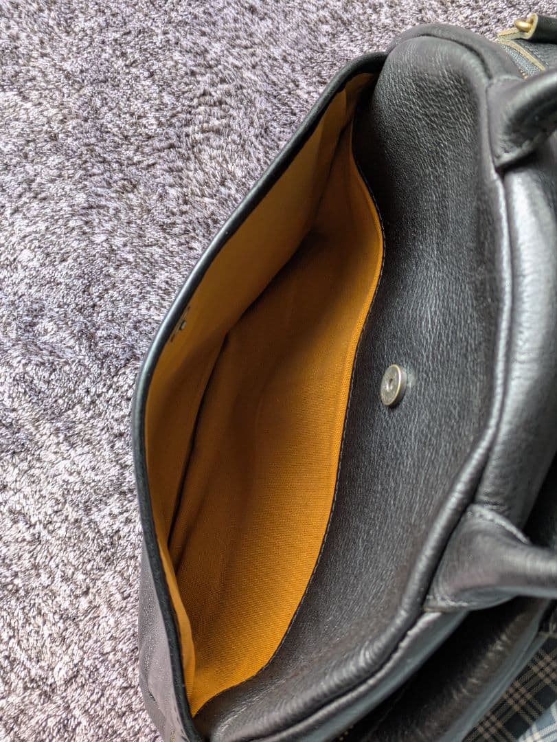 CLEDRAN 　丸型　2WAY ブラック レザー ショルダーバッグ