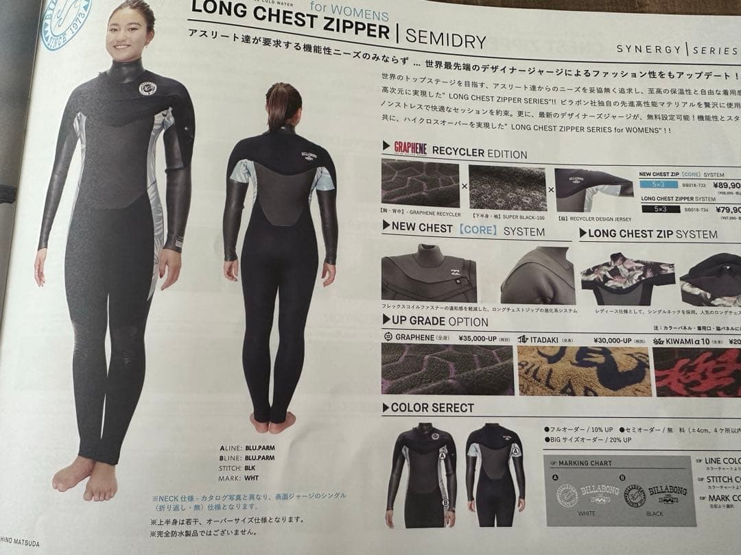 BILLABONG フルスーツ レディース　セミドライ