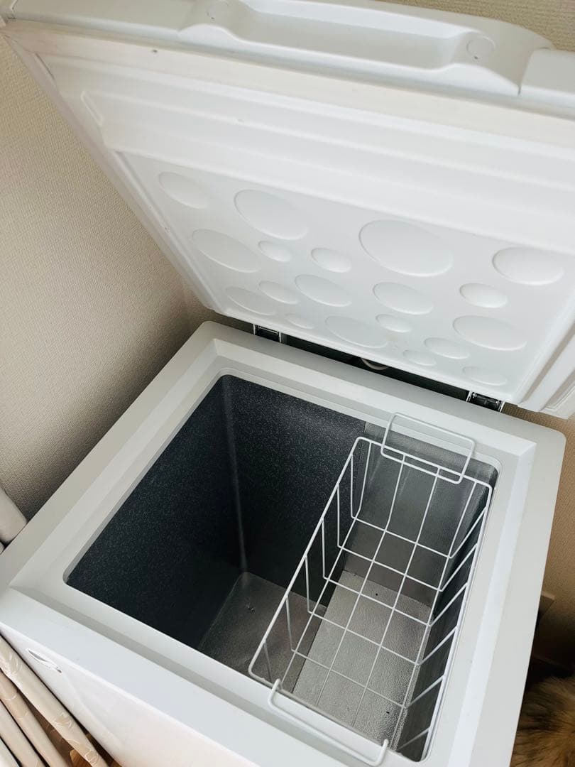 Haier 冷凍庫　ストッカー　ホワイト ワイヤーバスケット付き