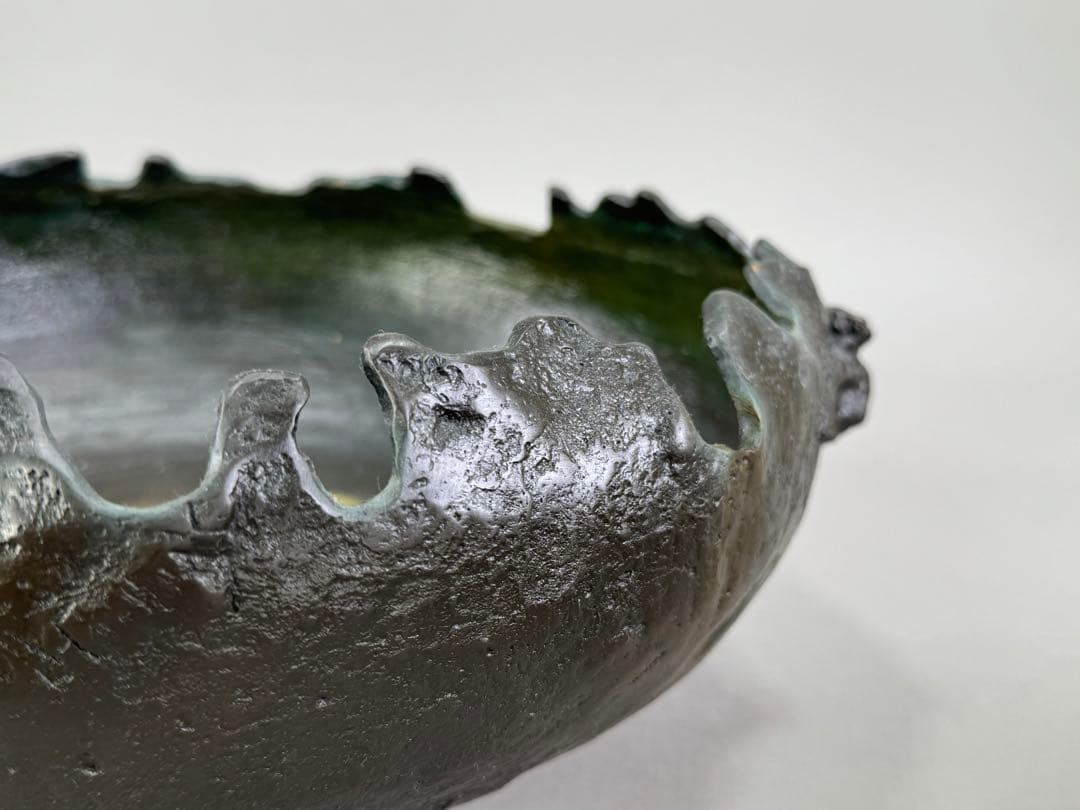 池坊　いけばな　銅鋳造　水盤　銅花器