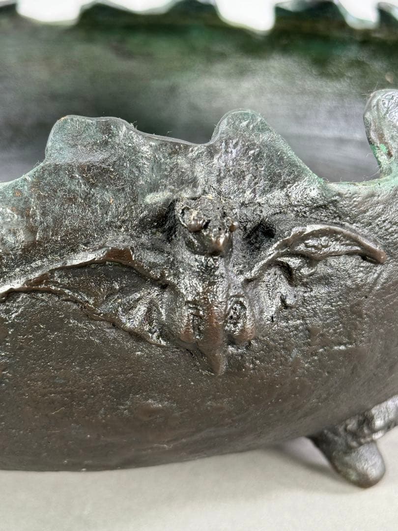 池坊　いけばな　銅鋳造　水盤　銅花器