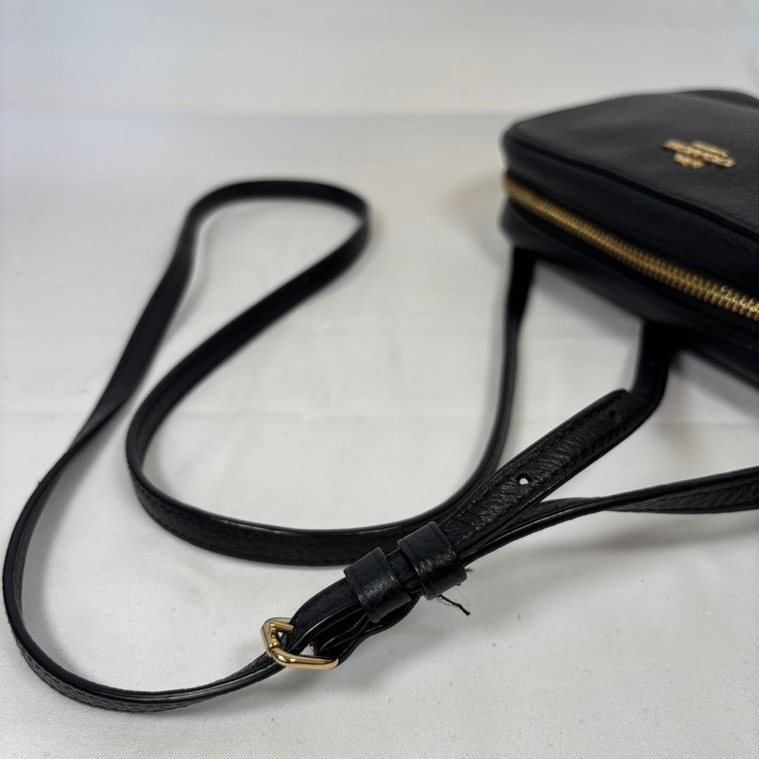 美品 COACH コーチ ショルダーバッグ 斜め掛け カメラバッグ ブラック