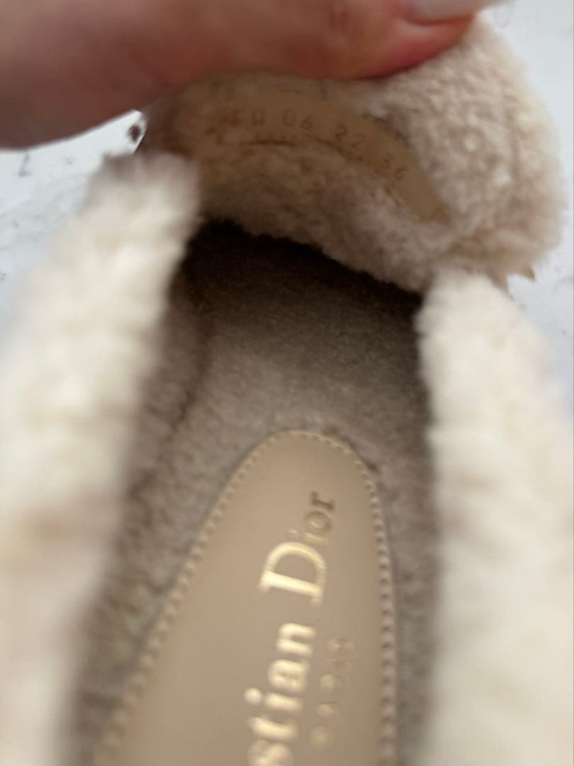 Dior クリスチャンディオール　ローファー　ボア　ロゴプレート 36 23cm