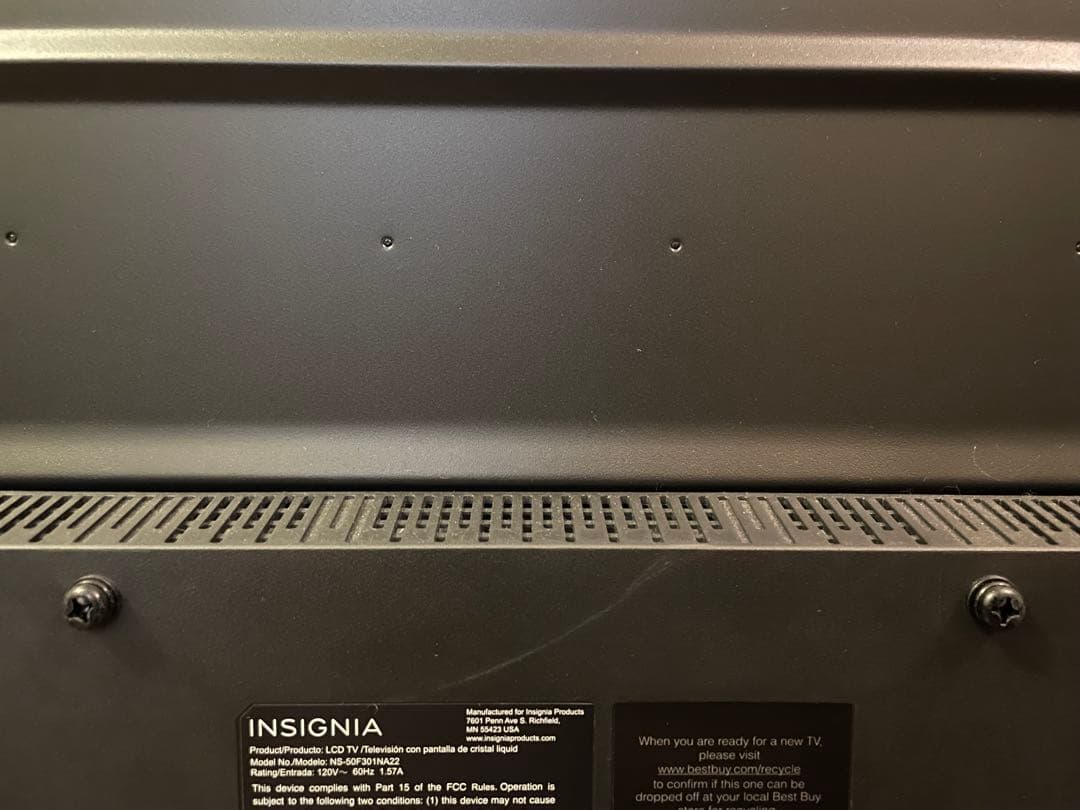ジャンク 送料込 液晶テレビ 50インチ INSIGNIA