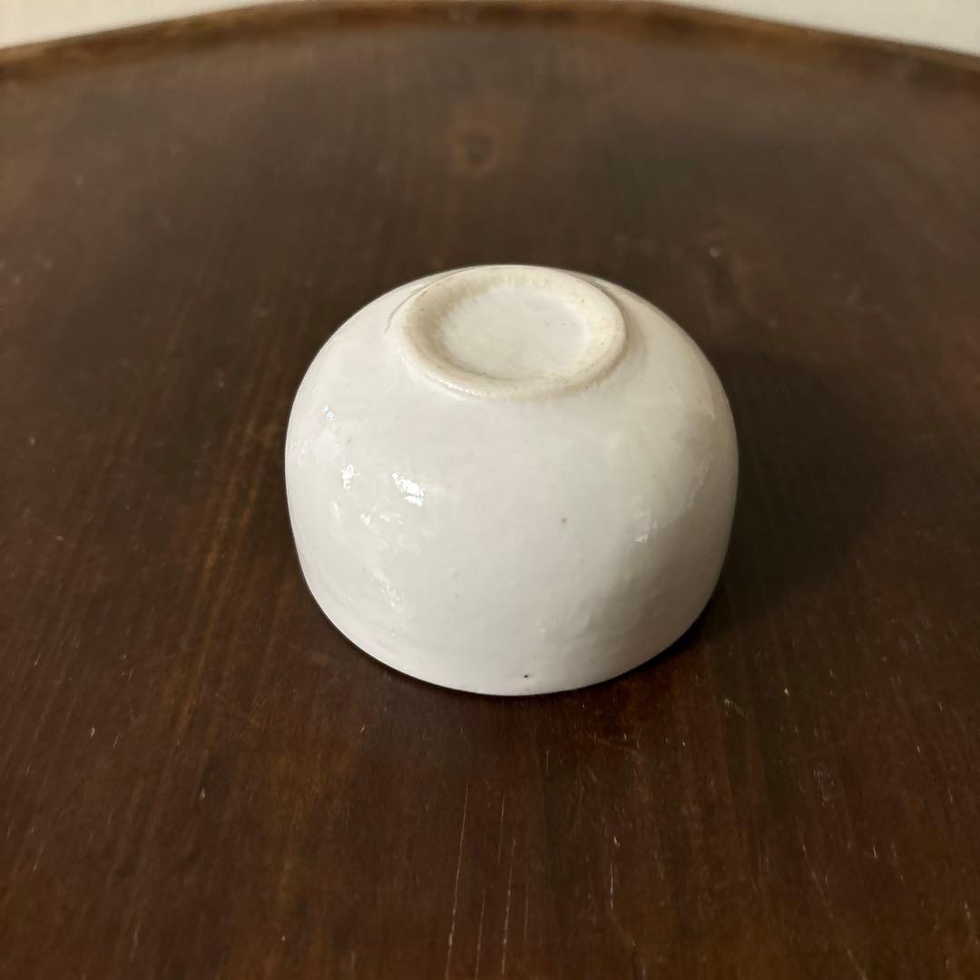 李朝　日帝時代　白磁ぐい呑み　筒盃　骨董　アンティーク　秦秀雄　白洲正子