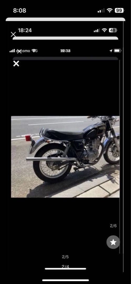 sr　sr400 かちあげマフラー　1jr チョッパー　ボバー