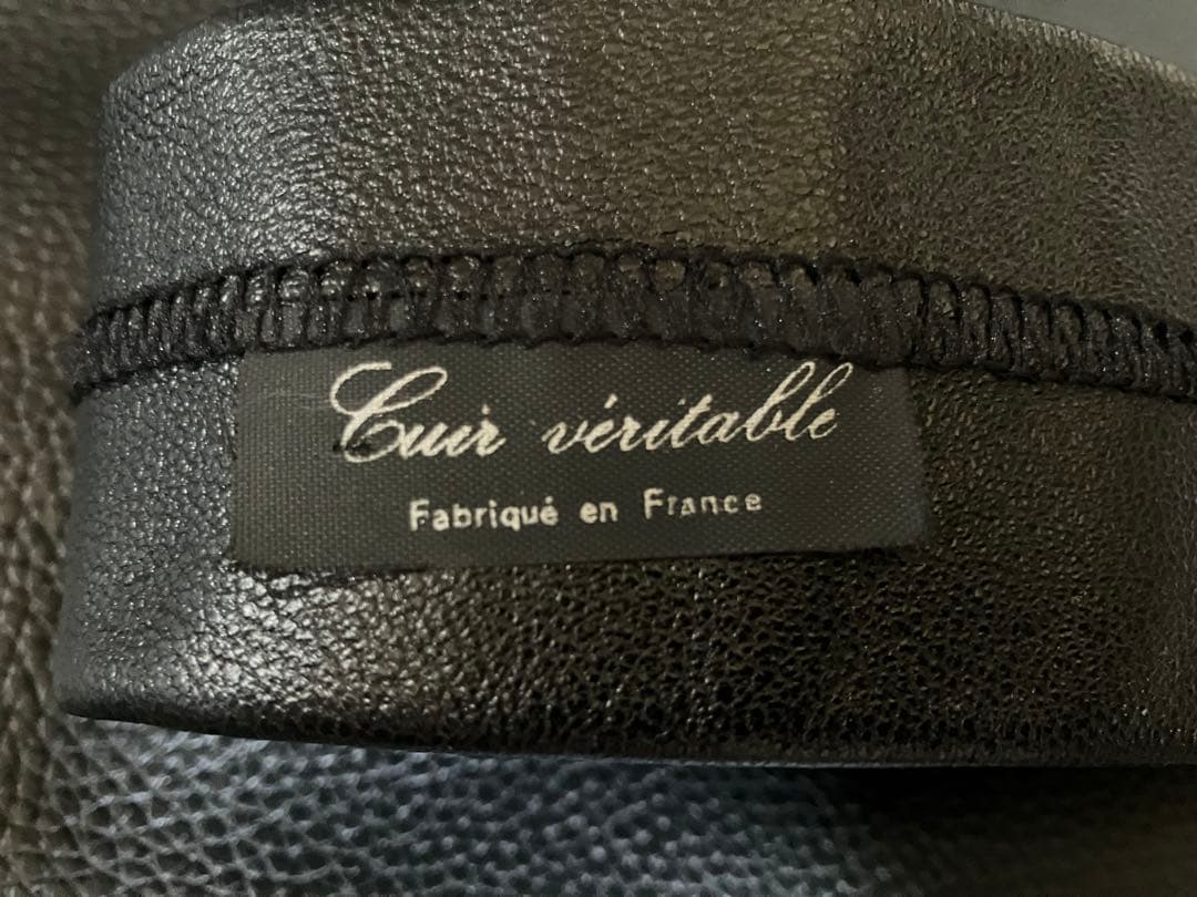 【希少】agnès b. アニエスベー　ブラックレザータイ