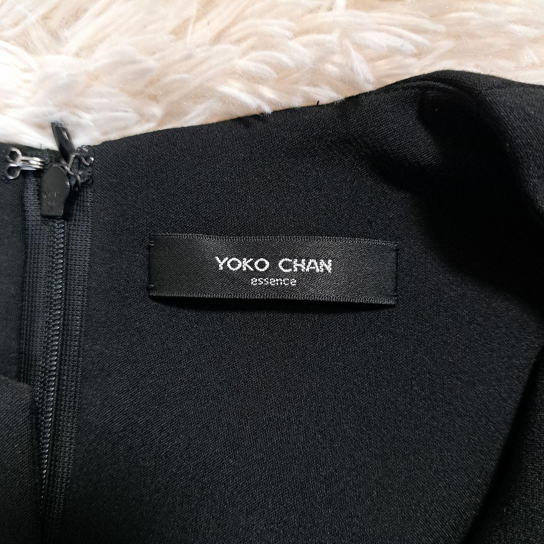 【極美品】YOKO CHAN ワンピース ドレス パール ノースリーブ 黒 38