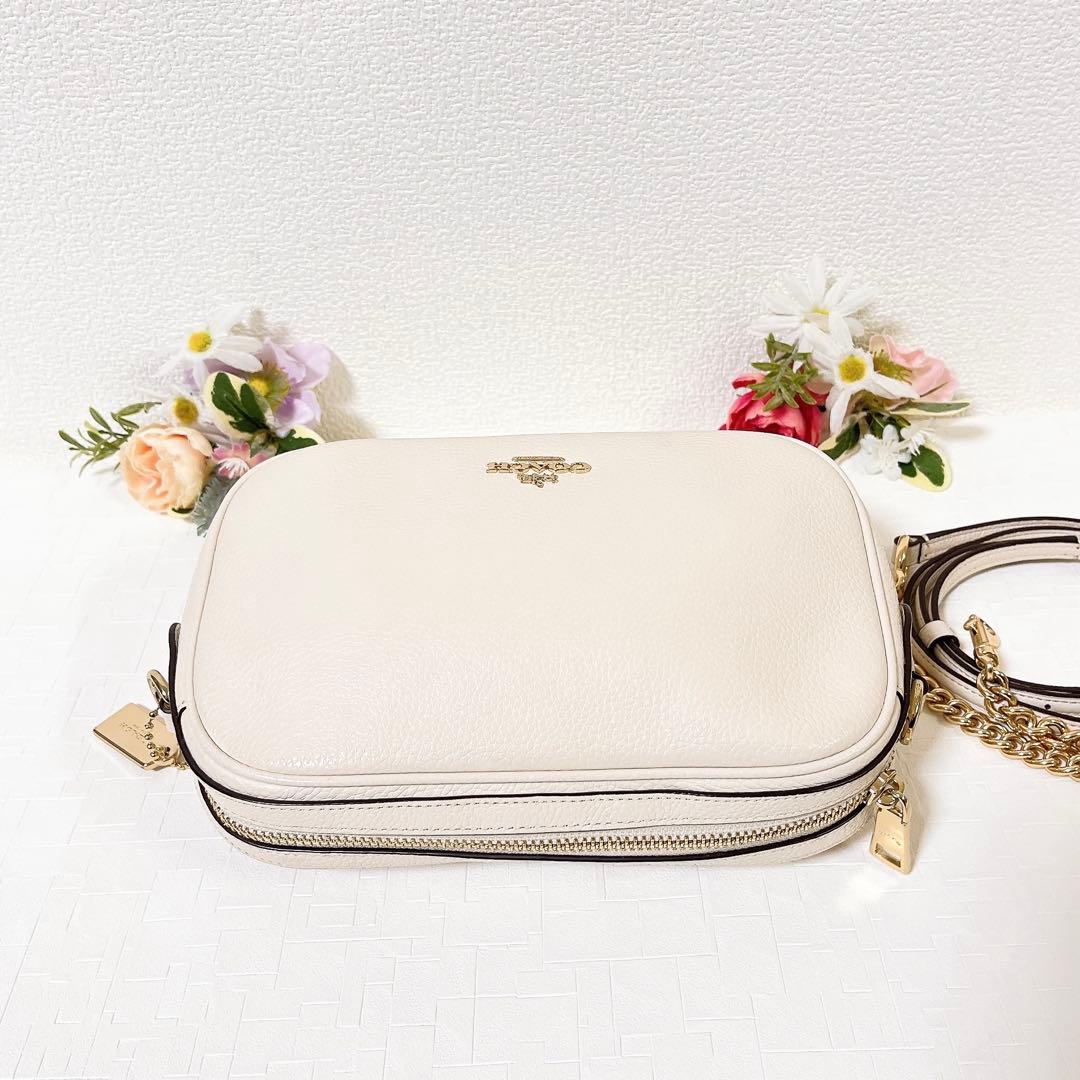 【美品】COACH ショルダーバッグ 斜め掛け カメラバッグ チェーン チャーム