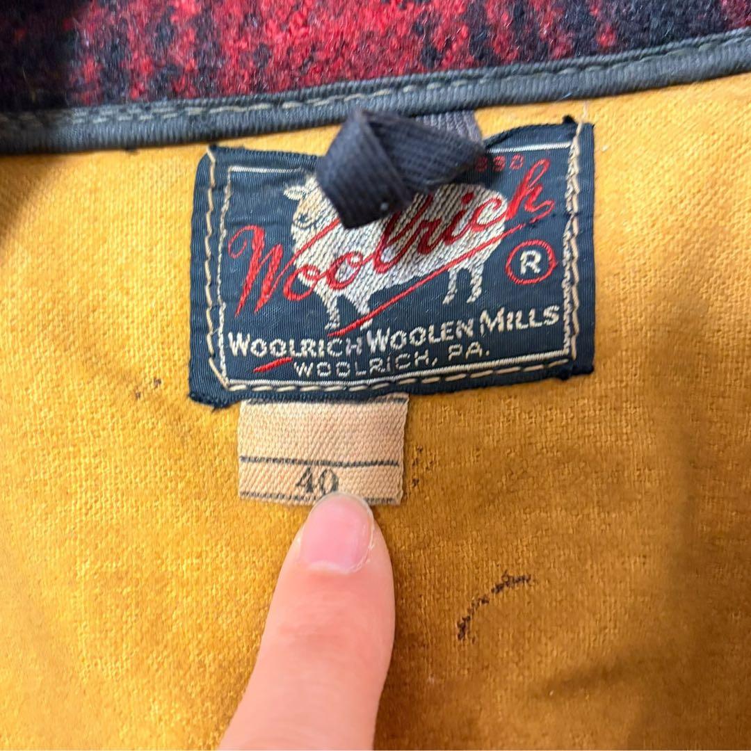 R*離様 【Woolrich】50s60sヴィンテージ黒タグチェック柄マッキーノ