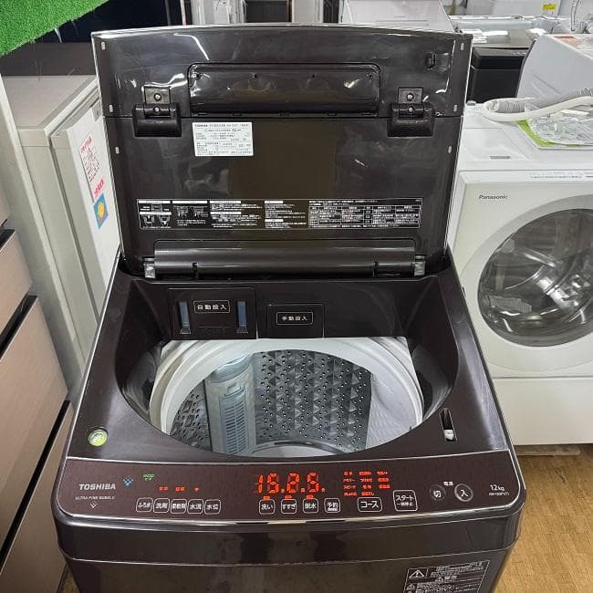 地域限定送料無料　美品【 TOSHIBA 】東芝 全自動洗濯機 AW-12DP1