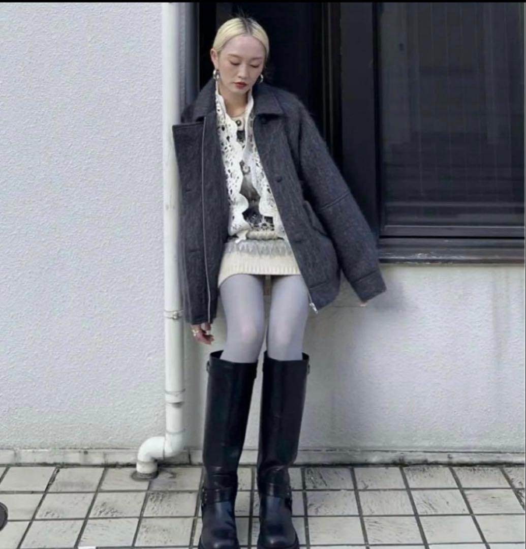 AMERI UND MOHAIR SHAGGY FLIGHT JACKET新品