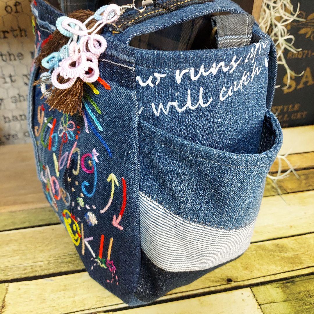 【kamekichi1113】刺繍バック　No.647　ショルダーベルト