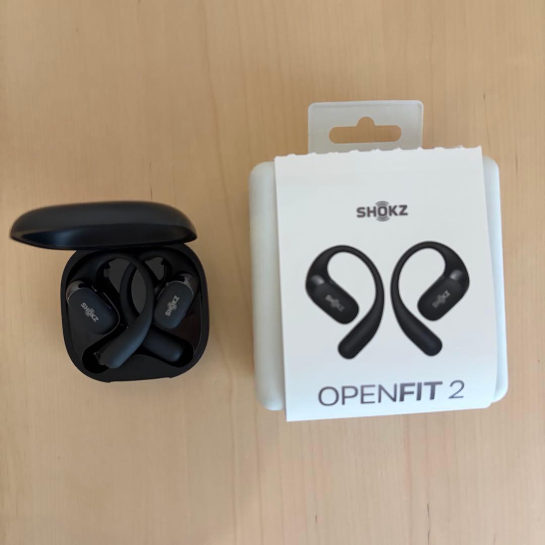 Shokz OpenFit 2 ブラック ワイヤレスイヤホン