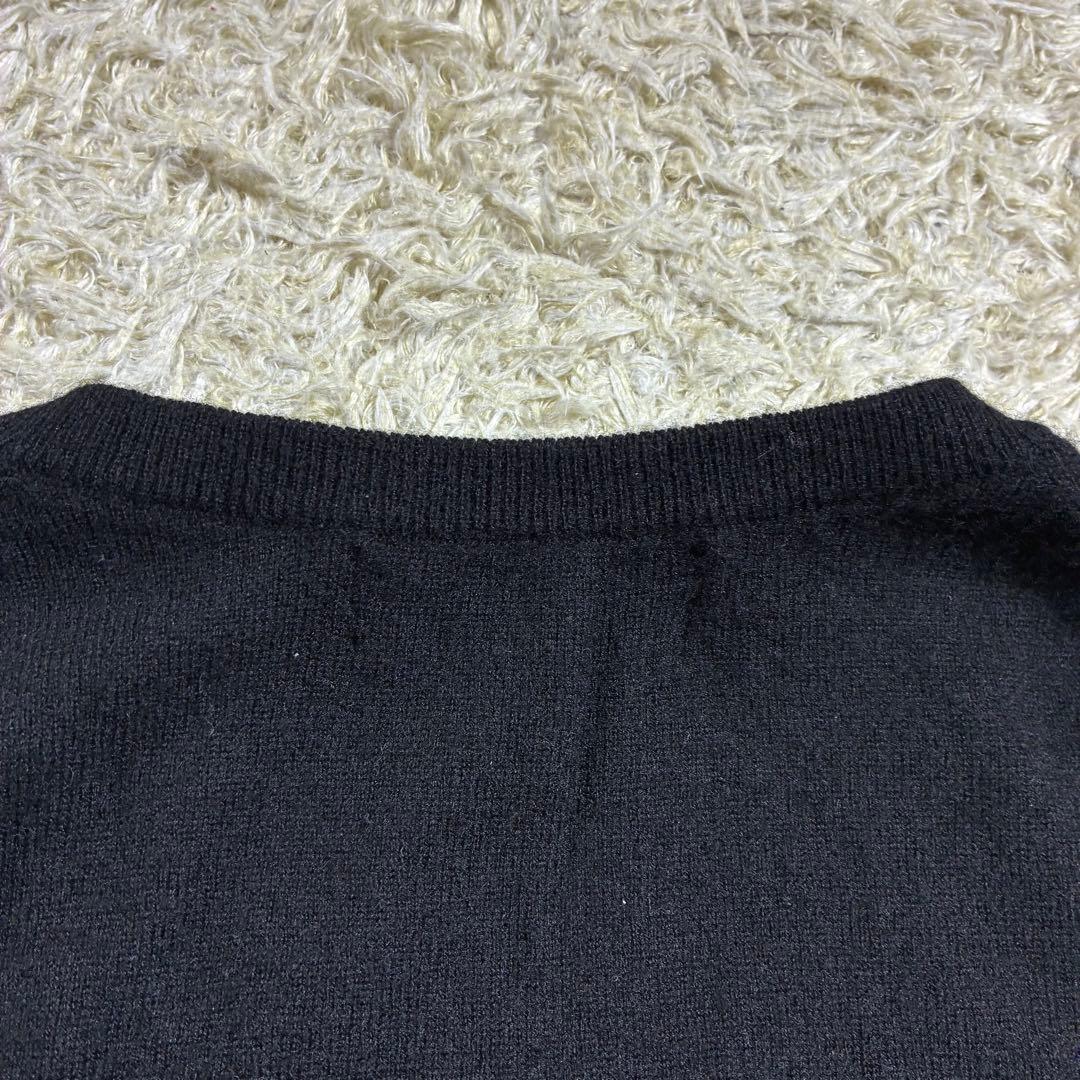 美品　90s　ポロバイラルフローレン　Vネック　セーター　ラムウール　ブラック