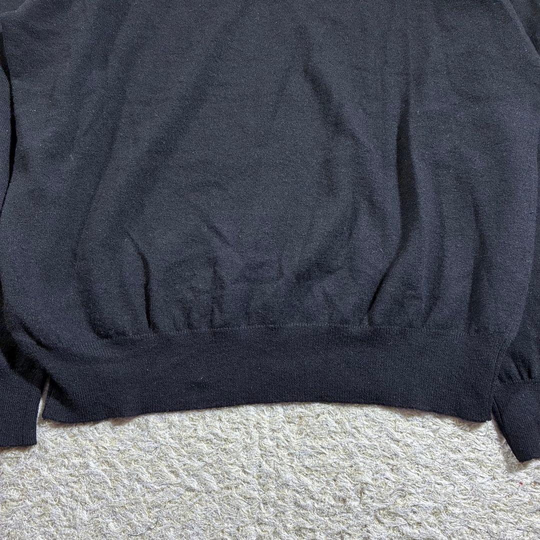美品　90s　ポロバイラルフローレン　Vネック　セーター　ラムウール　ブラック