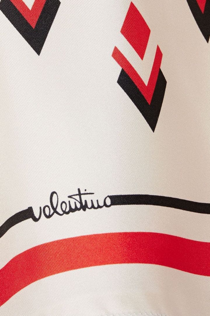 ヴァレンティノ ガラヴァーニ　プリントシルクドレス　36